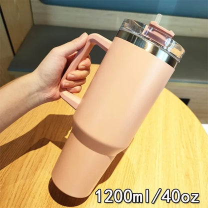 Water Bottle with Straw – Insulated Design