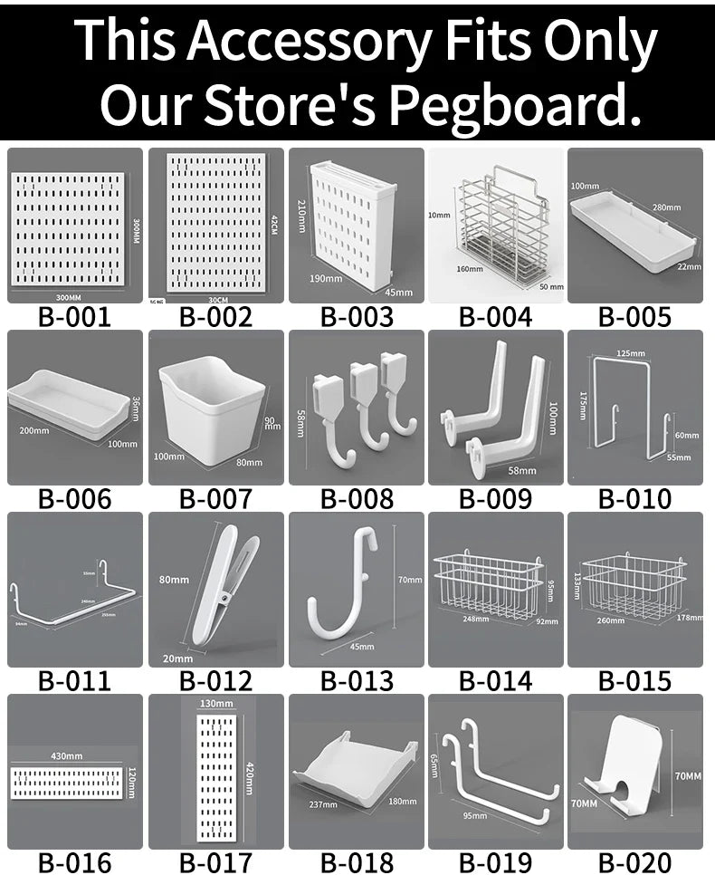 Vertical Pegboard Organizer for Desk Use