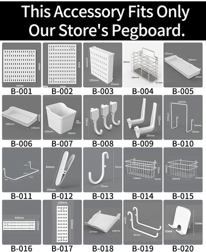 Vertical Pegboard Organizer for Desk Use