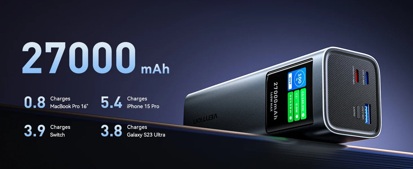 27000mAh Portable Battery Pack for Charging Devices