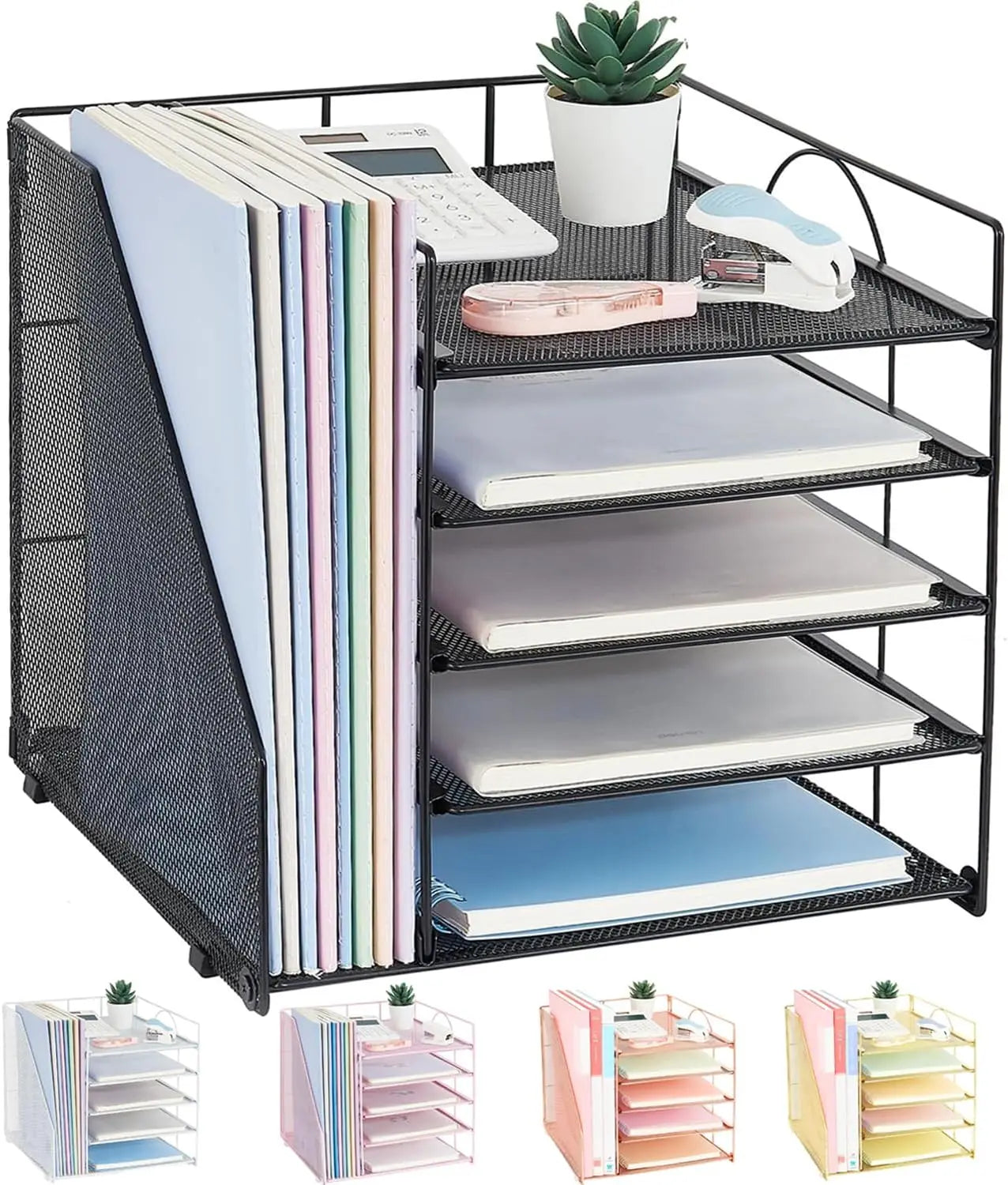 Desktop Organizer for Paper with 5 Tiers