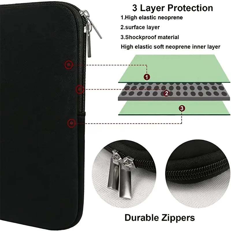 Padded Laptop Case with Zipper Closure