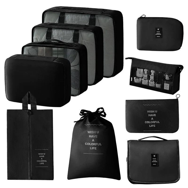 Set of Storage Cubes for Travel Packing