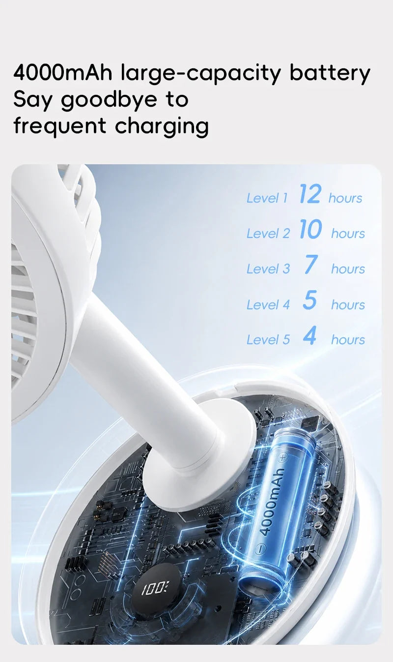 Smart Oscillating Desk Fan for Improved Airflow