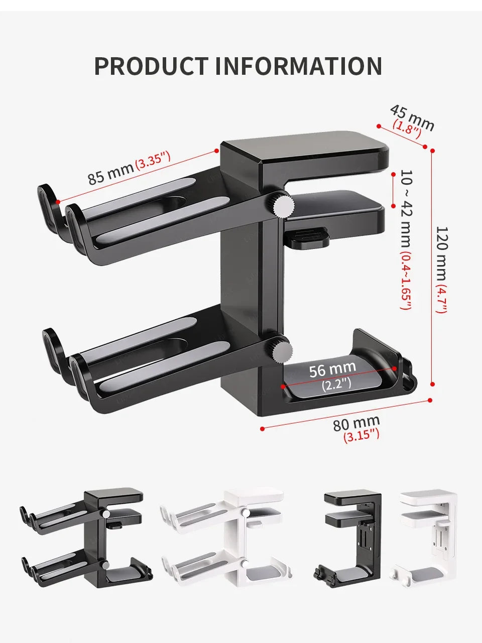 Headphone Stand with Dual Controller Holder