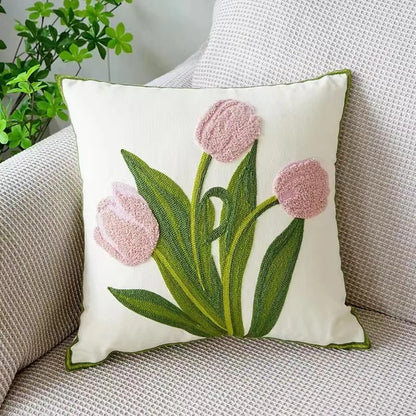 Chic Floral Cushion Cover – Elegant Decorative Pillow Case
