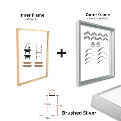 Canvas Frame Kit with Metal and Wooden Elements