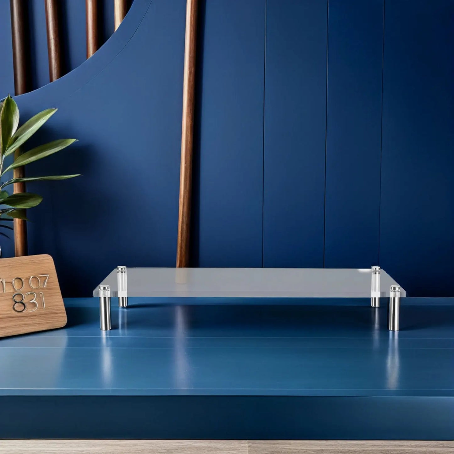 Desk Riser Stand in Clear Acrylic for Monitor Elevation