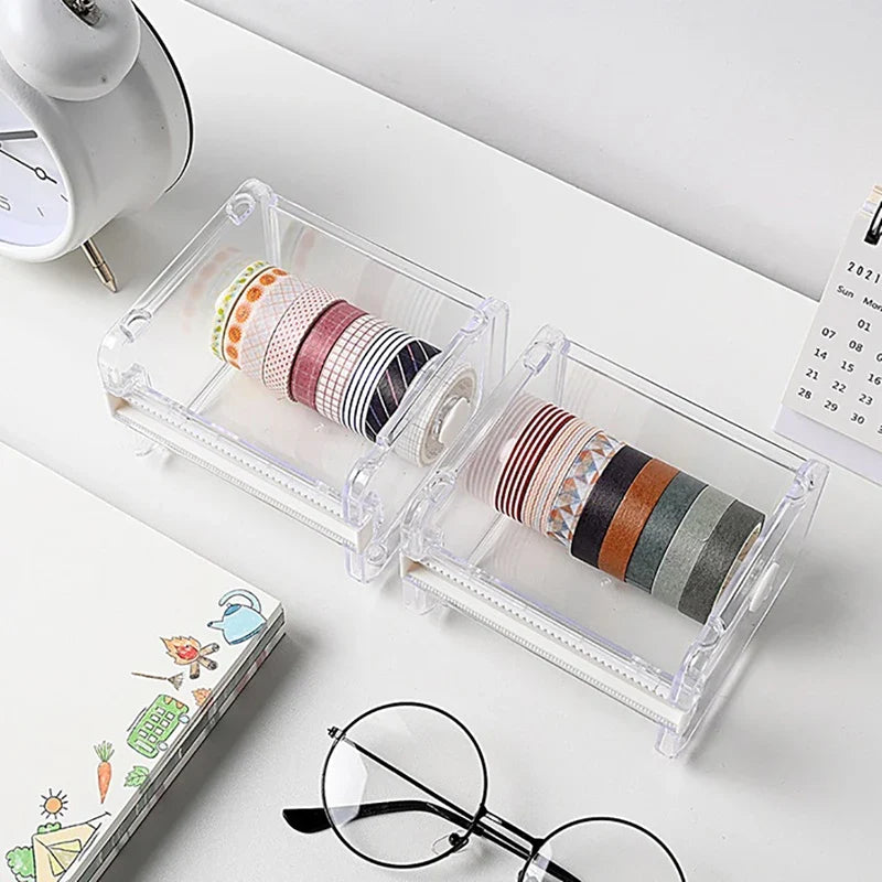 Washi Tape Storage Organizer with Cutting Tool Compartment