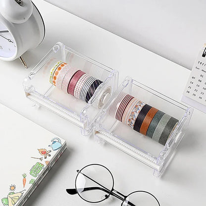 Washi Tape Storage Organizer with Cutting Tool Compartment