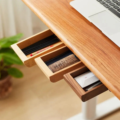 Under-Desk Storage Tray with Adhesive Attachment