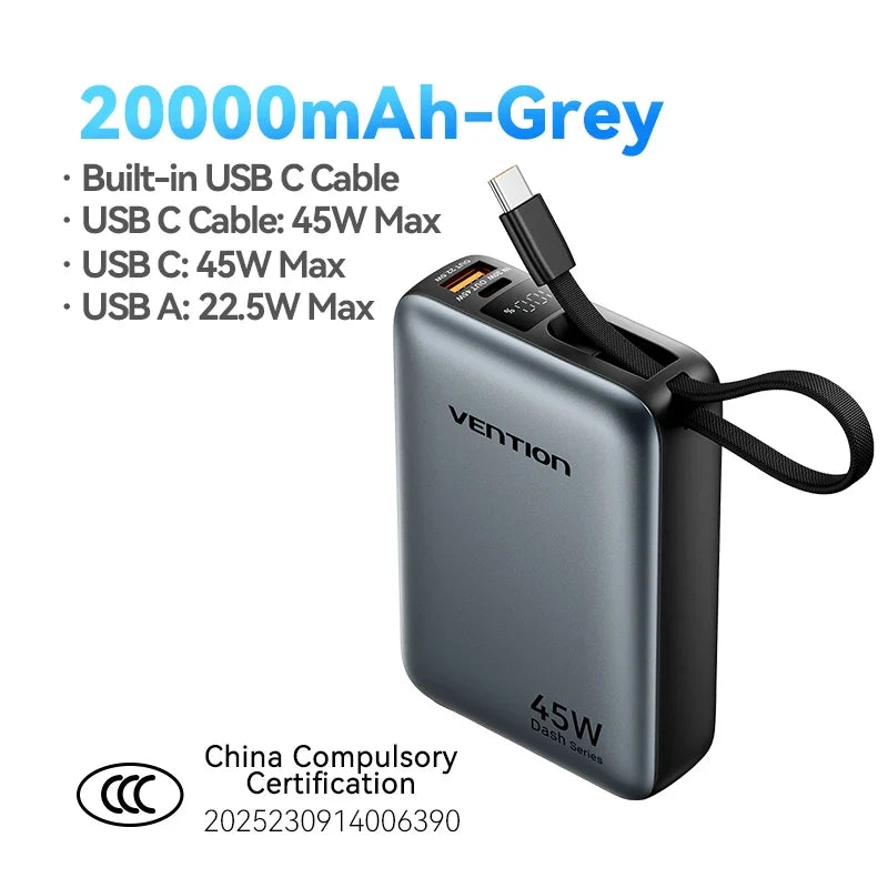 Power Bank with 45W Quick Charge Capability
