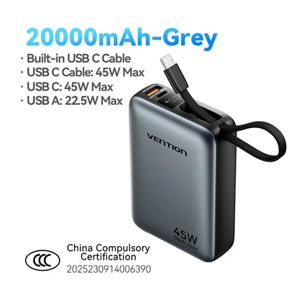 Power Bank with 45W Quick Charge Capability