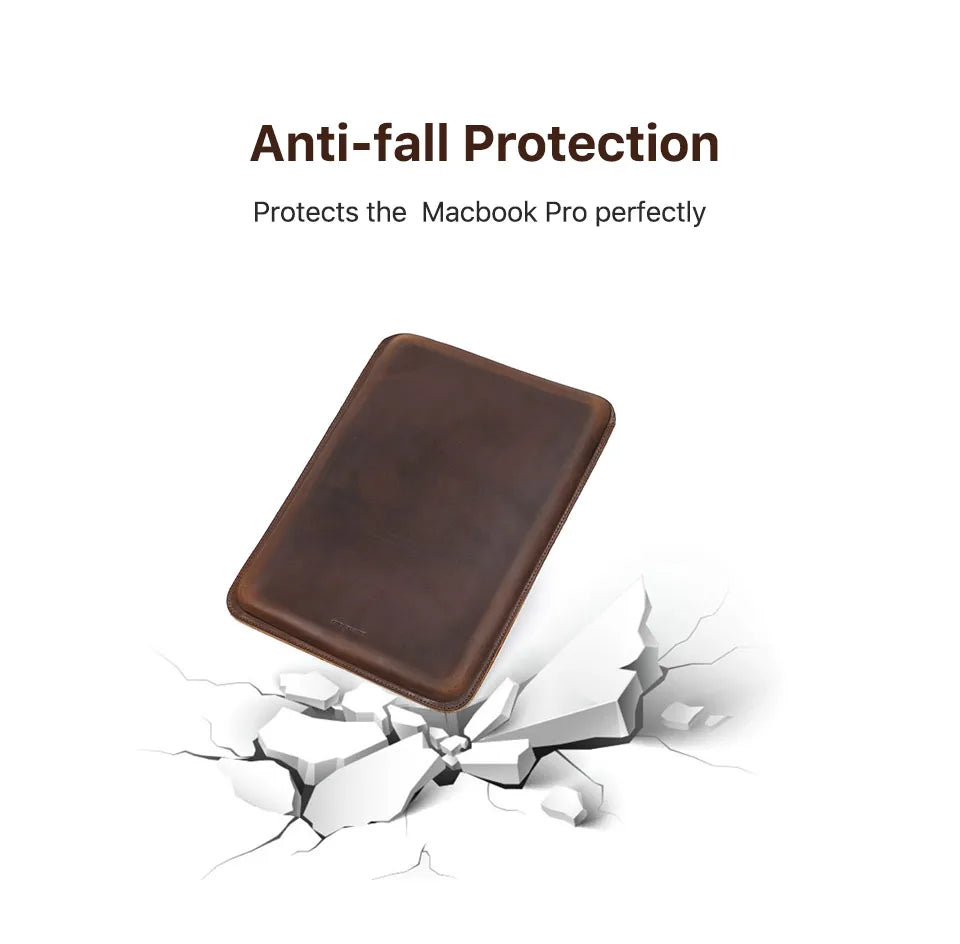 Genuine Leather Laptop Case with Modern Design