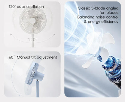 Smart Oscillating Desk Fan for Improved Airflow