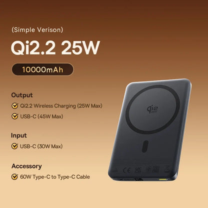Wireless Power Bank with Magnetic Attachment