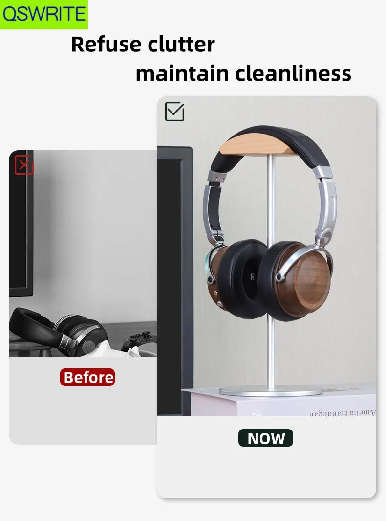 Headphone Holder Made of Wood