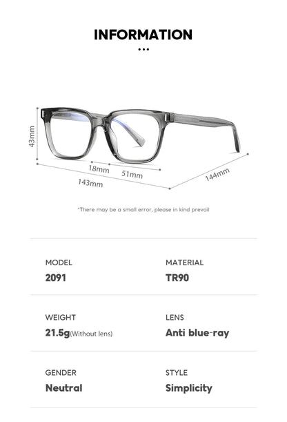 Reading Glasses with Enhanced Lenses for Blue Light Blocking