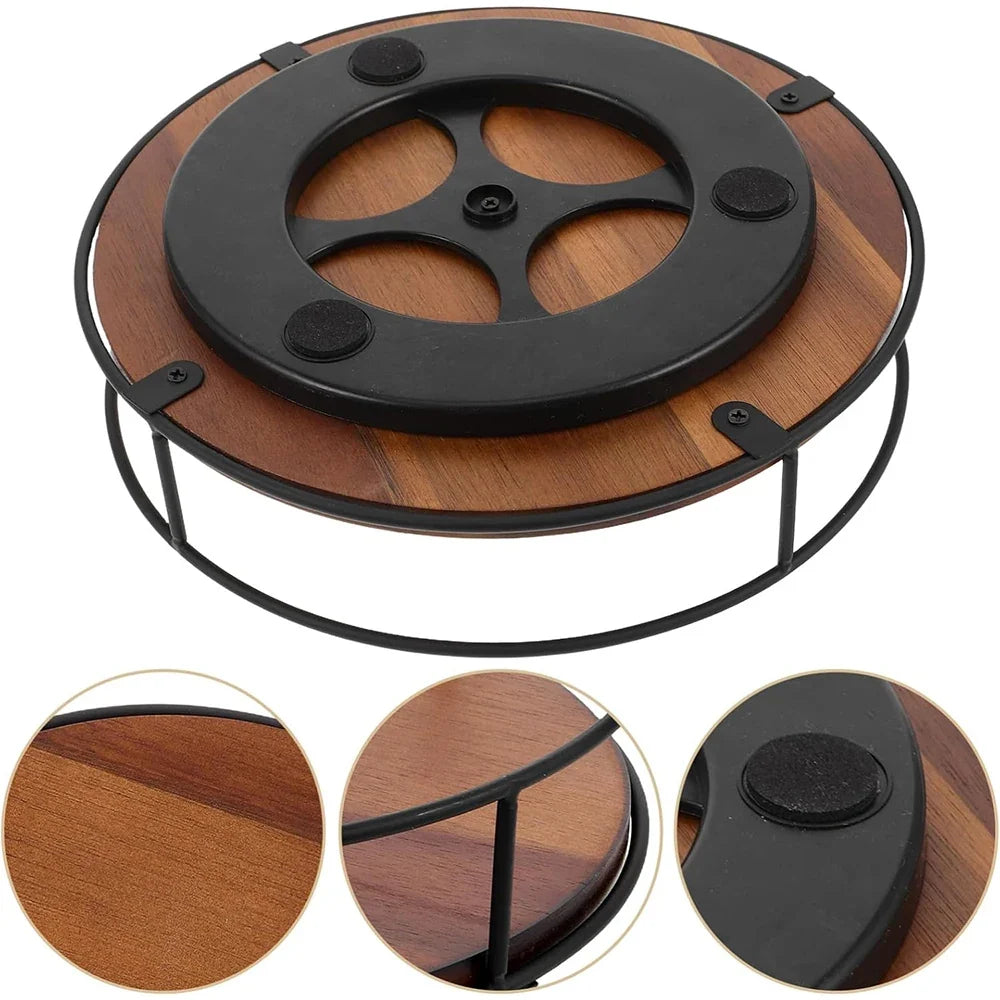 Wooden Turntable Lazy Susan Made from Acacia