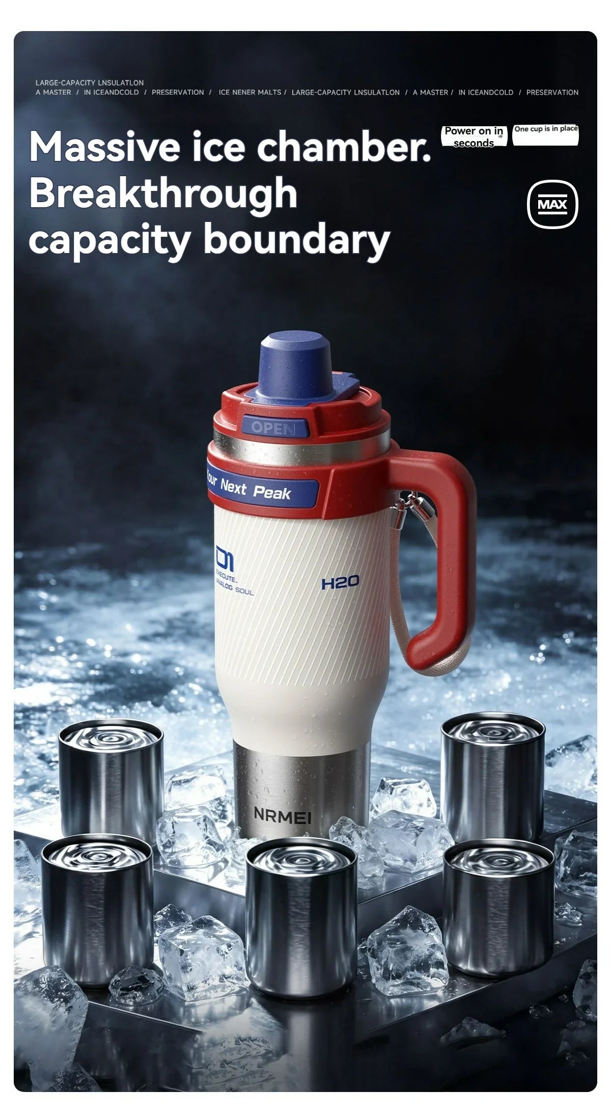 Cold Ceramic Tumbler for 72 Hours of Insulation