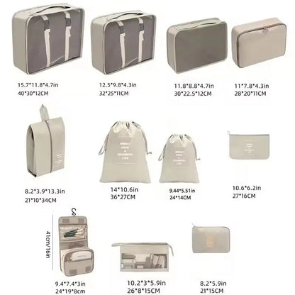 Set of Storage Cubes for Travel Packing