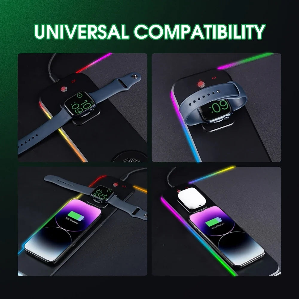 3-in-1 Wireless Charging Mouse Pad