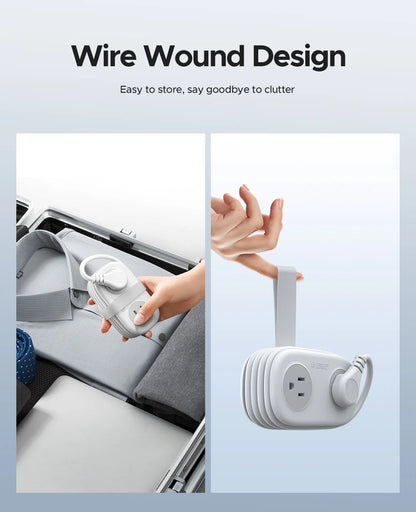 Travel-Friendly Power Strip with Cord Organization