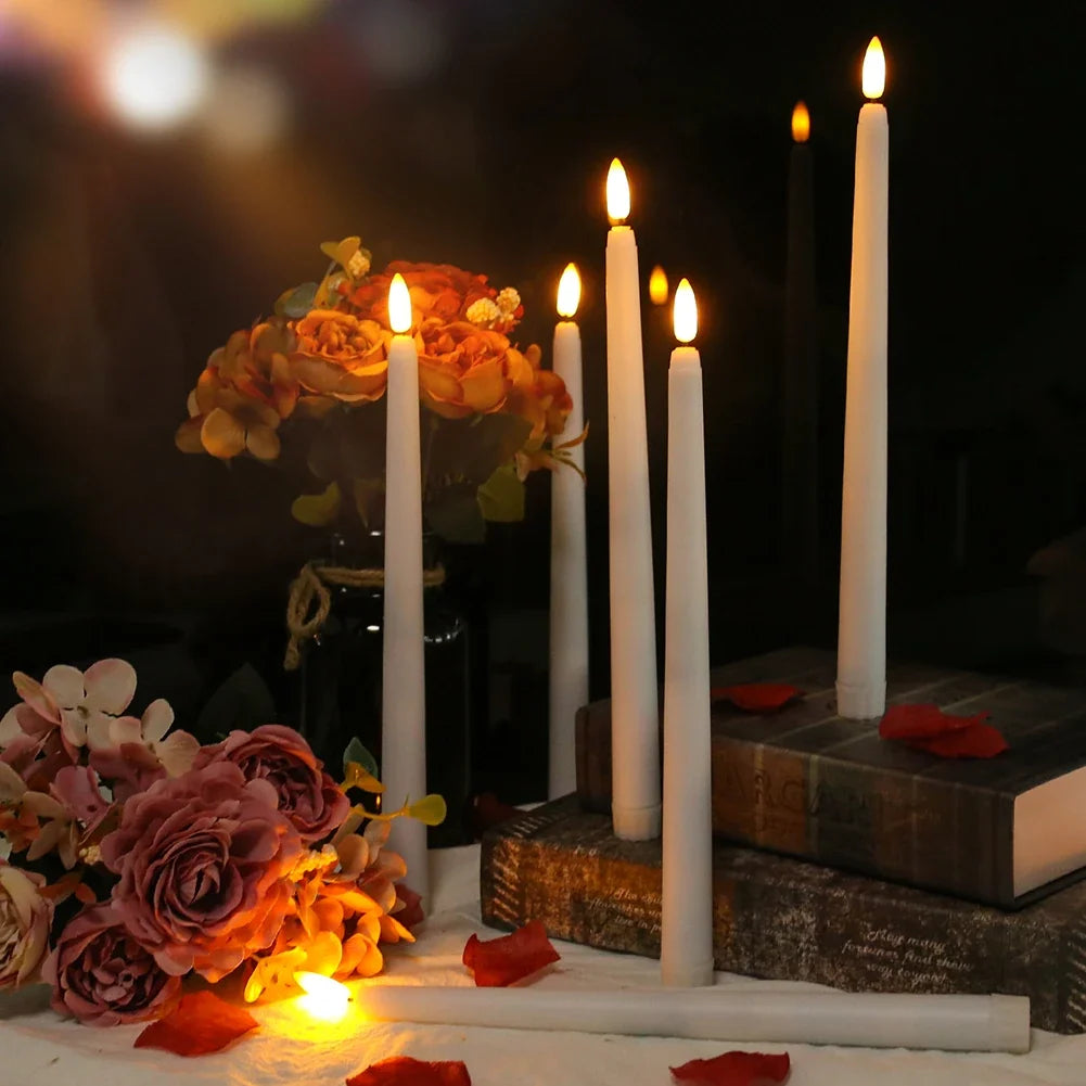 LED Taper Candles without Flame