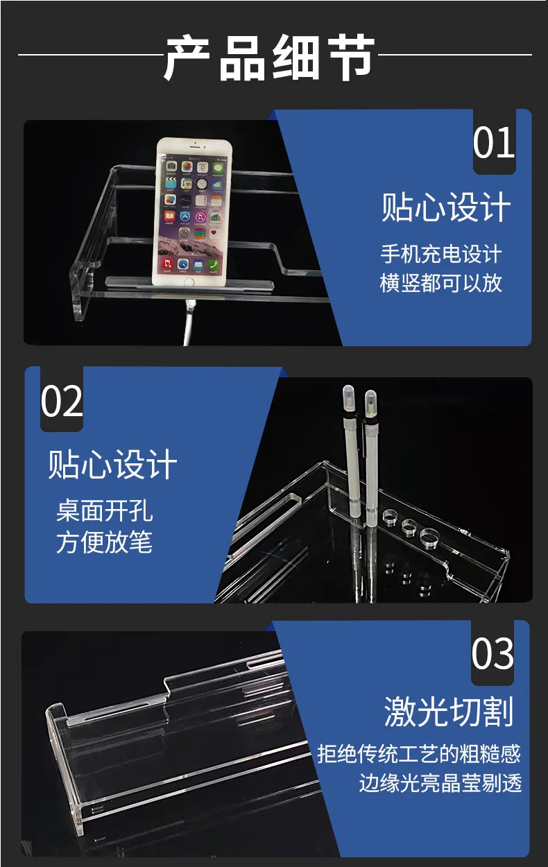 Monitor Stand Made of Acrylic with Built-in Storage