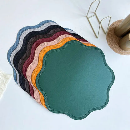 Chic Round Table Mats with Artistic Floral Design – Luxe Collection
