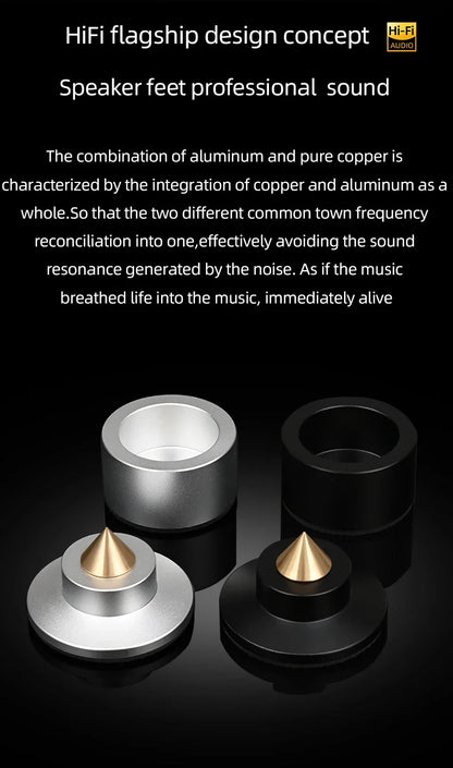 Set of 4 Speaker Spike Feet for HiFi Systems