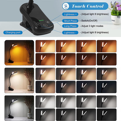 Book Light with 14 LEDs and Clip-On Design