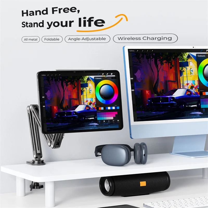Magnetic Charging Stand and Desk Mount for iPad