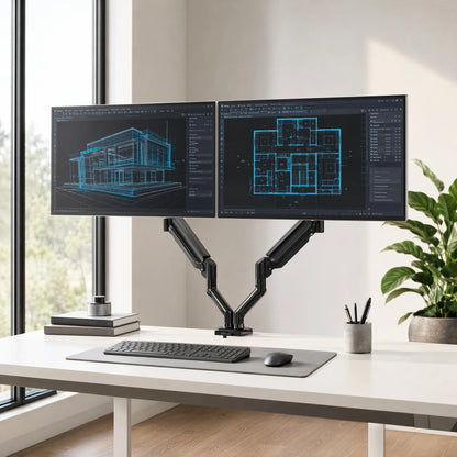33-Inch Dual Monitor Stand with Adjustable Arms