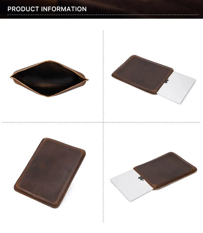 Genuine Leather Laptop Case with Modern Design