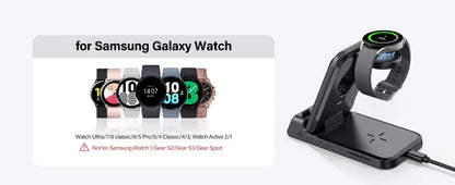3-in-1 Wireless Charging Dock – Foldable Design for Devices