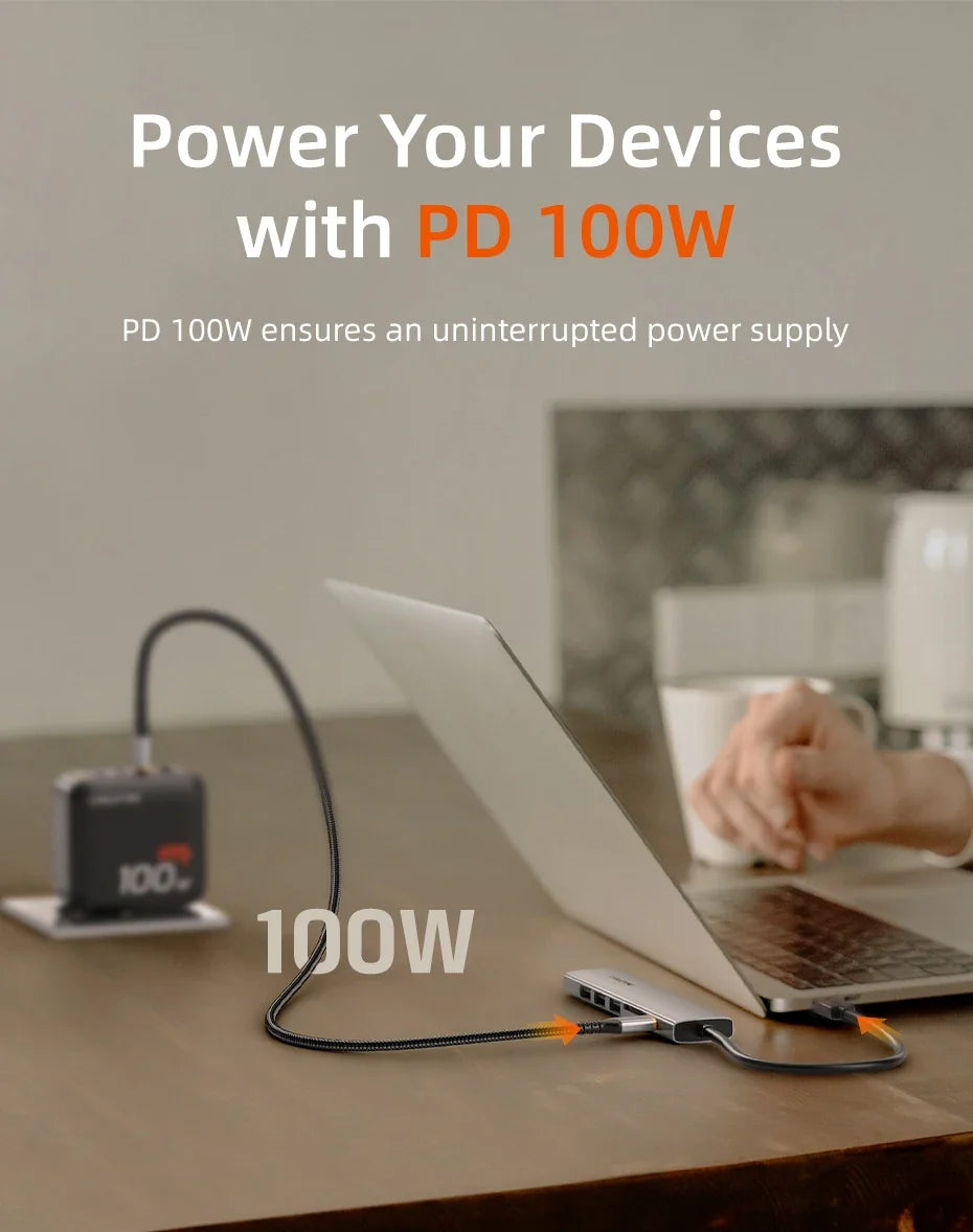 7-Port USB-C Hub with Multi-Function Connectivity