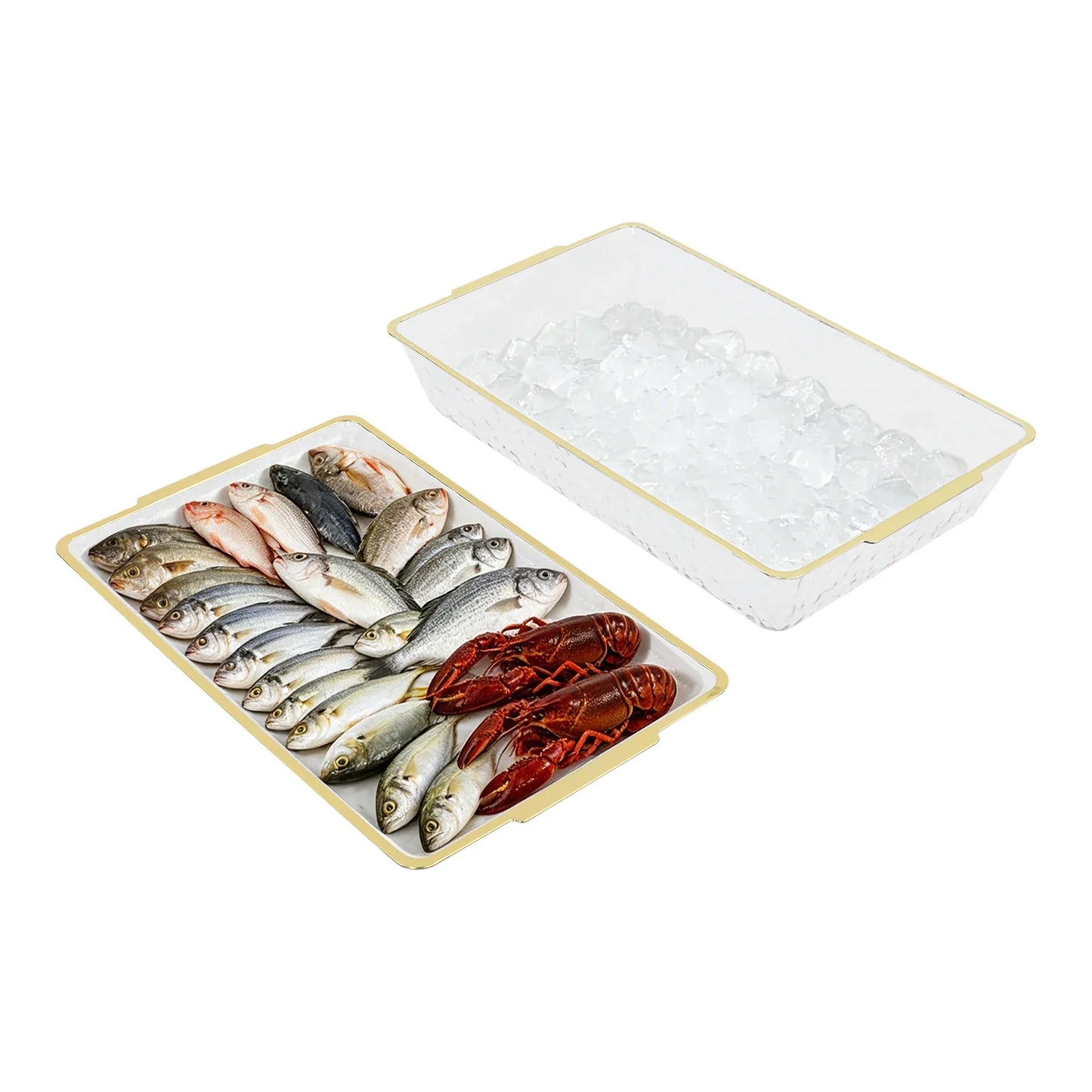 Serving Set with Chilled Tray and Bowls