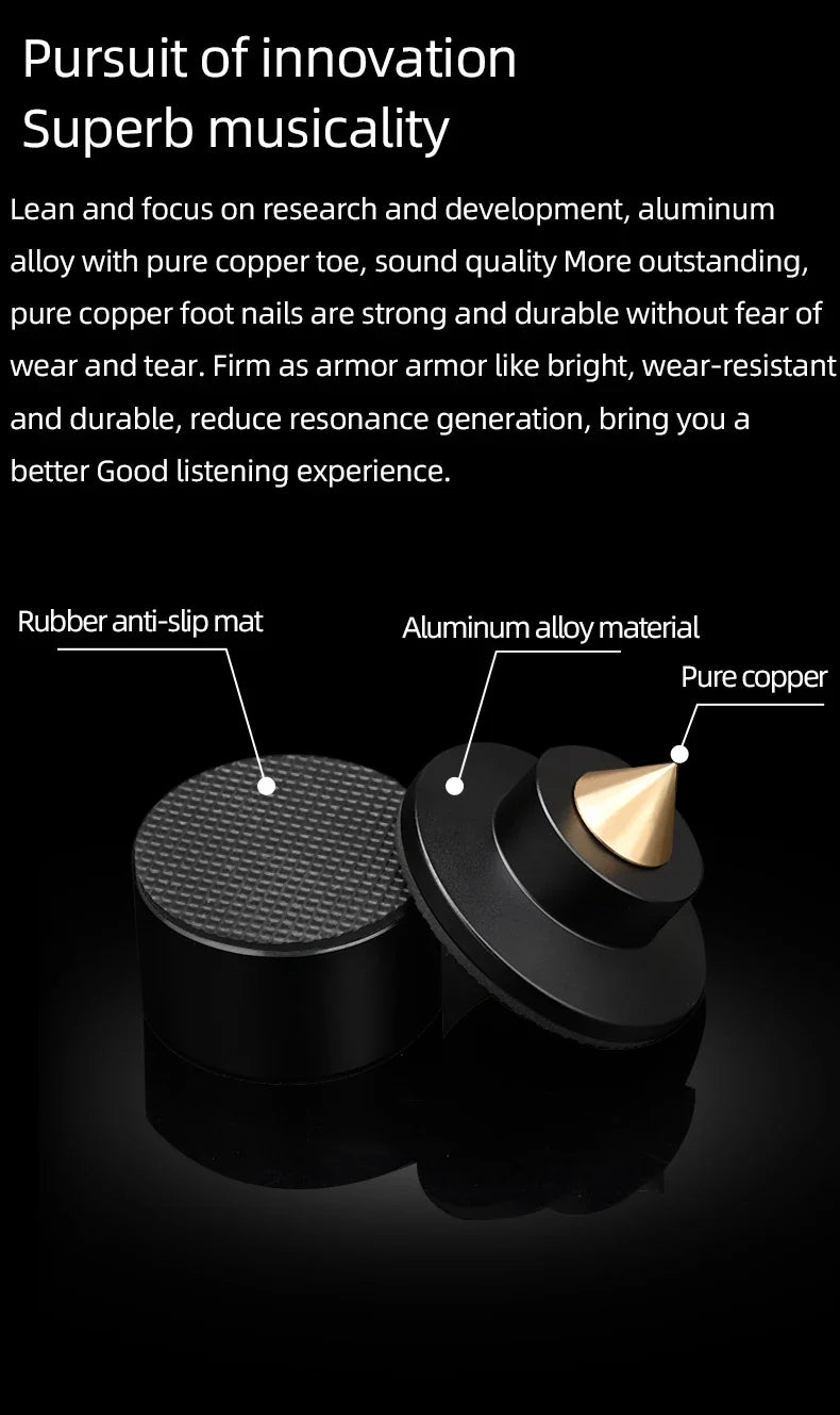 Set of 4 Speaker Spike Feet for HiFi Systems