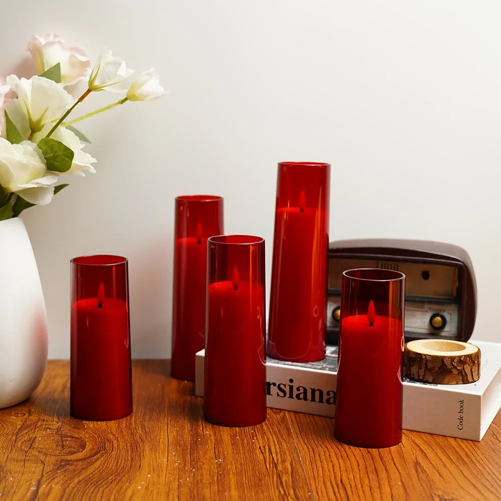 LED Candles with Remote Control - Pack of 5