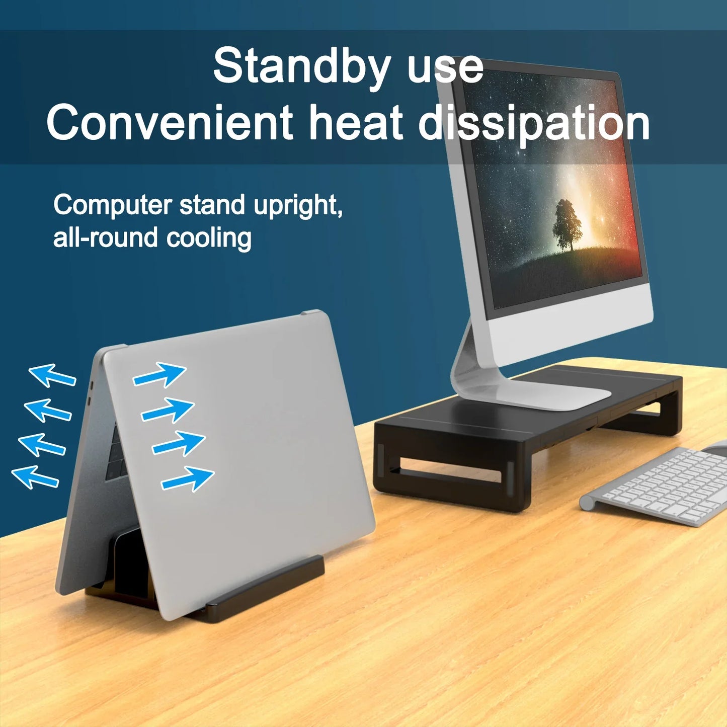 Vertical Laptop Stand with Dual Slots