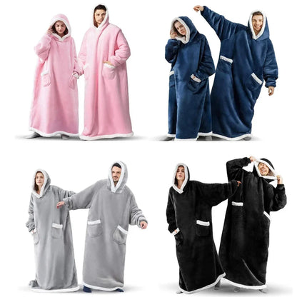 Cozy Fleece Hoodie Blanket in Extra Large Size for Warm Comfort