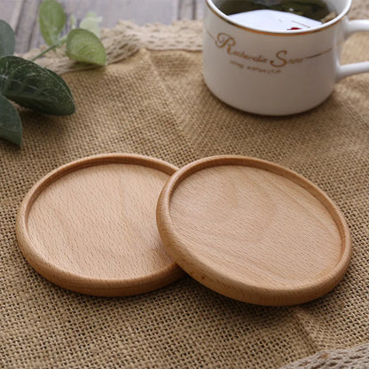 Solid Wood Round Drink Coaster