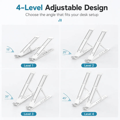 Adjustable Laptop Stand with 4 Height Levels