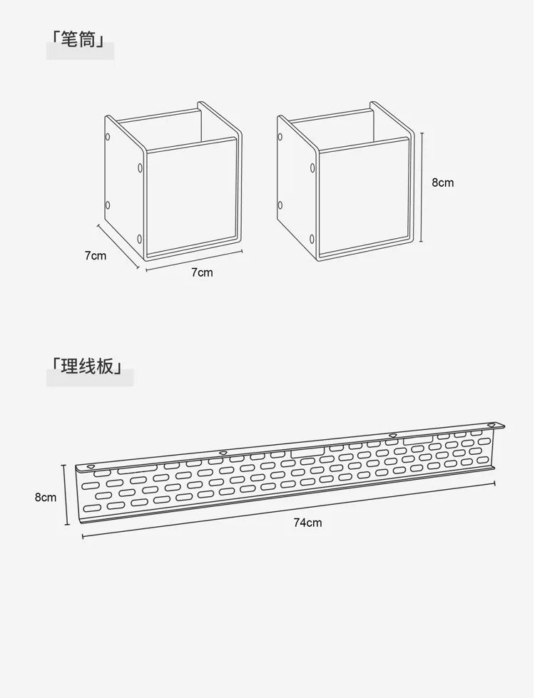 Desk Riser with Integrated Cable Organization System