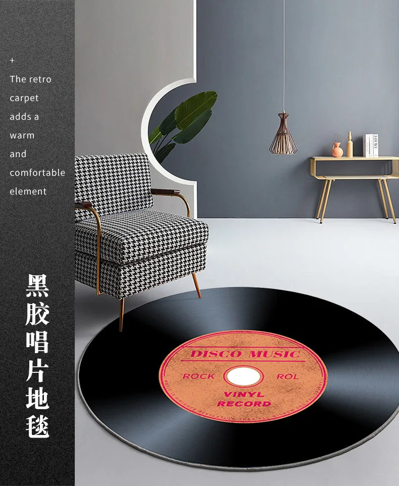 Round Decorative Area Rug for Game Room