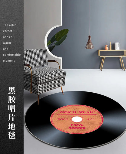 Round Decorative Area Rug for Game Room