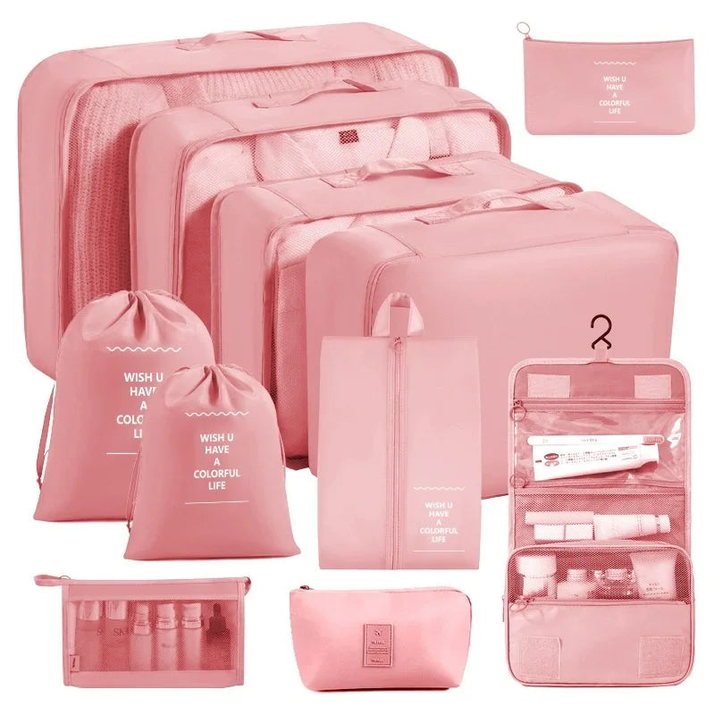 Set of Storage Cubes for Travel Packing