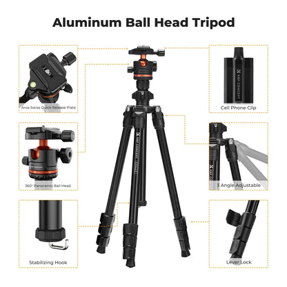 Lightweight Tripod for Cameras – 178cm Height