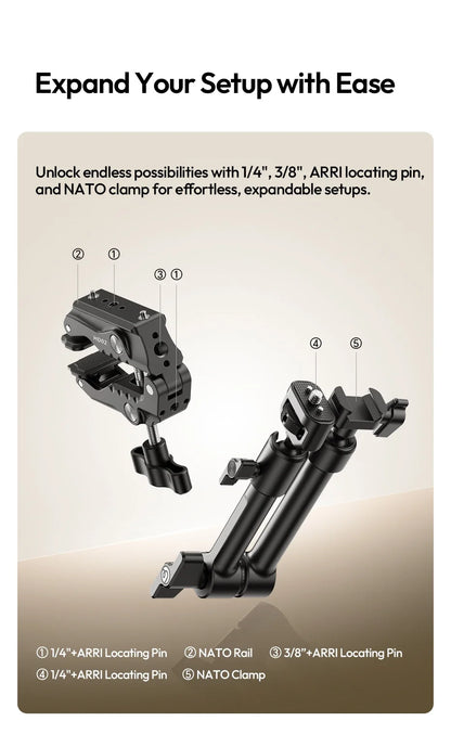 HD02 Adjustable Arm Kit for Cameras and Accessories